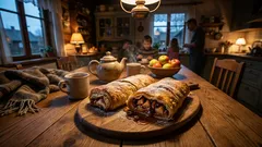 Leniwy strudel z lawasza: chrupiący deser z jabłkami w 20 minut